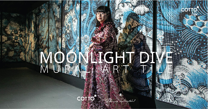 Moonlight Dive Tile Art by COTTO x Phannapast